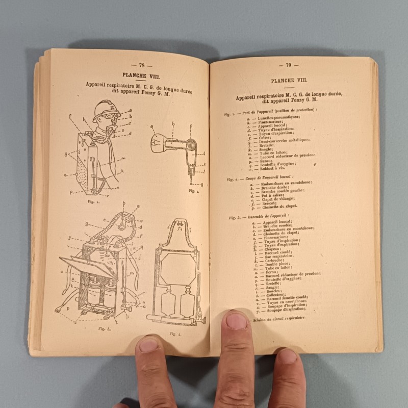 MANUEL D'INSTRUCTION TECHNIQUE SUR LA PROTECTION CONTRE LES GAZ DE COMBAT IMPRIMERIE NATIONALE 1932